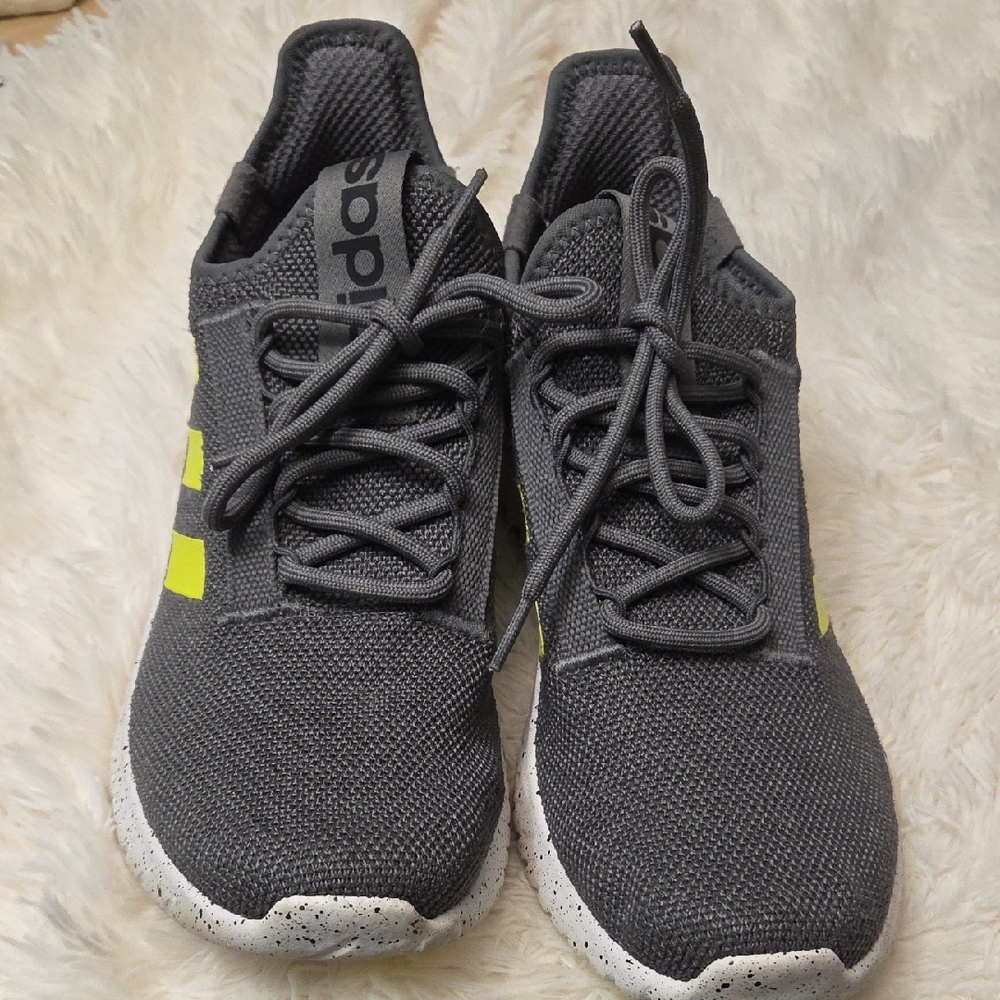 Adidas Men's Charcoal and Neon Sneakers